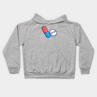 Pill And Tablet Cartoon Kids Hoodie